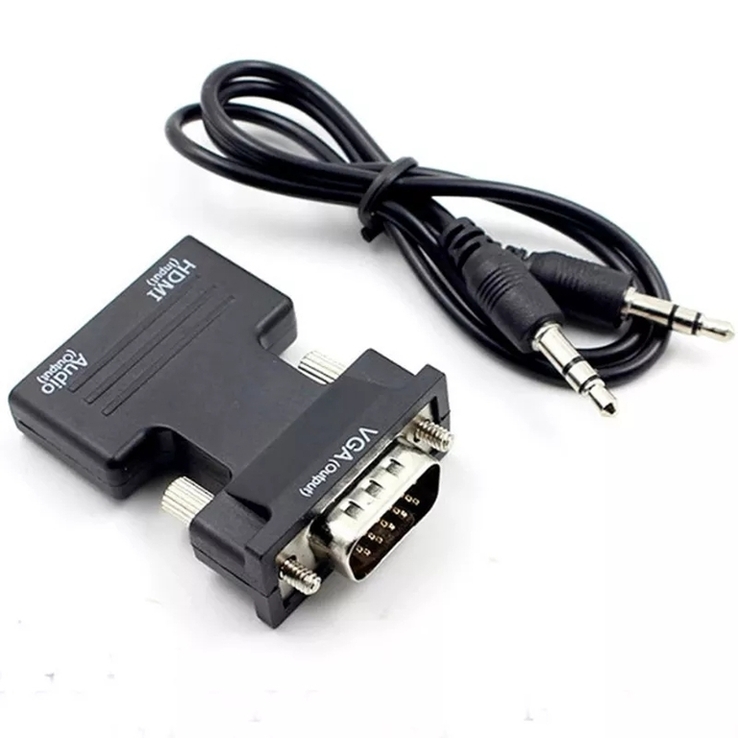 Переходник HDMI to VGA Converter HD + шнур Audio Cable 3,5 mm, фото №3