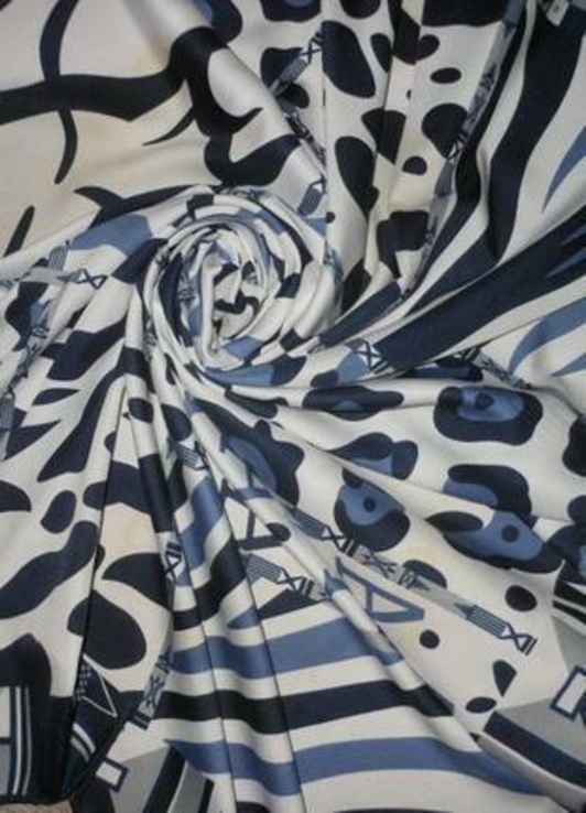 Arnisa большой белый платок сафари шелк роуль 90см, фото №3