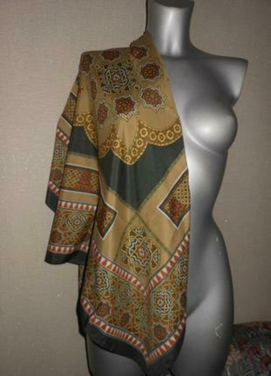 Шелк атлас италия! стильный большой платок,палантин, шаль, фото №2