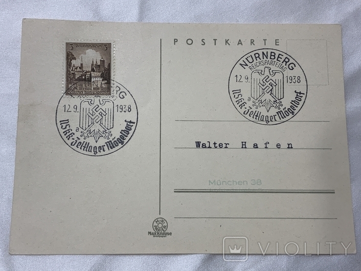 Третій рейх листівка 1938 рік, фото №2