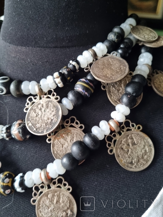 Vintage necklace made of silver coins, photo number 9