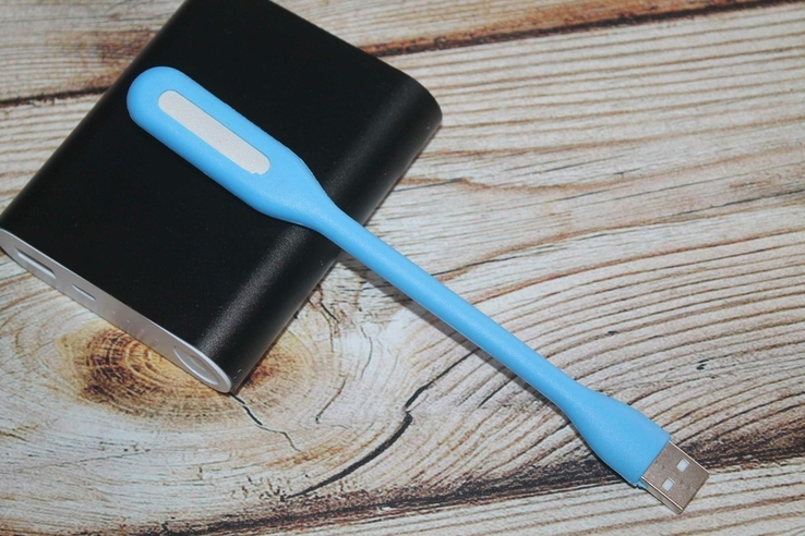 Гнучка USB-лед лампа (блакитна) (1541), photo number 5