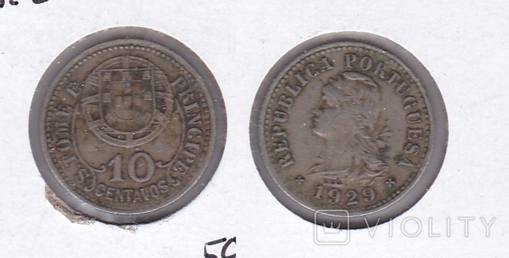 S. Tome e Principe São Tomé and Príncipe - 10 Centavos 1929 in holder