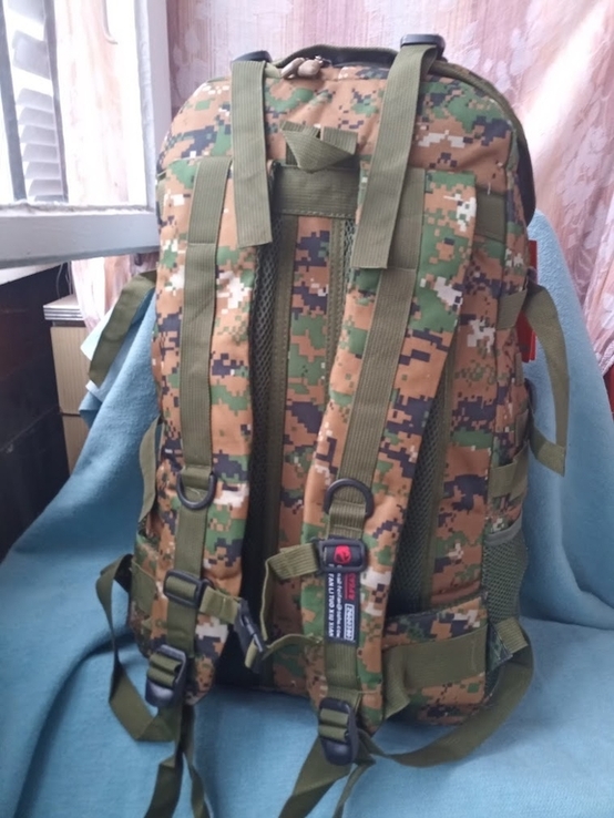 Рюкзак тактический военный камуфляжный 8836 50 литров пиксель, фото №4