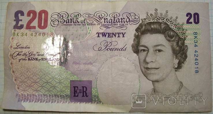 20 фунтов Великобритании 1999 г., photo number 3