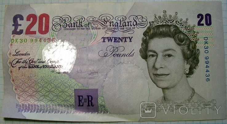 20 фунтов Великобритании 1999 г., photo number 2