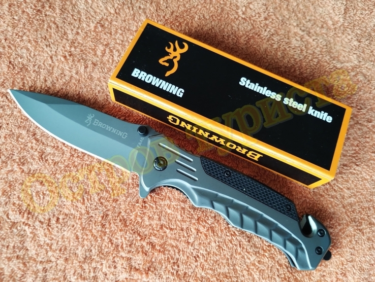 Складной тактический нож Browning FA46 стропорез стеклобой, фото №3