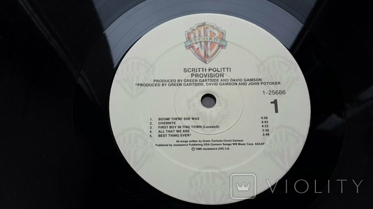 Пластинка Scritti Politti - Provision Производство США Альтернативный Рок, фото №6