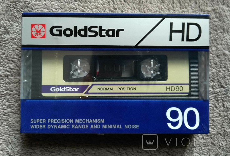 Аудиокассета GoldStar HD 90. В редком корпусе типа Maxell. Новая запечатанная., фото №2