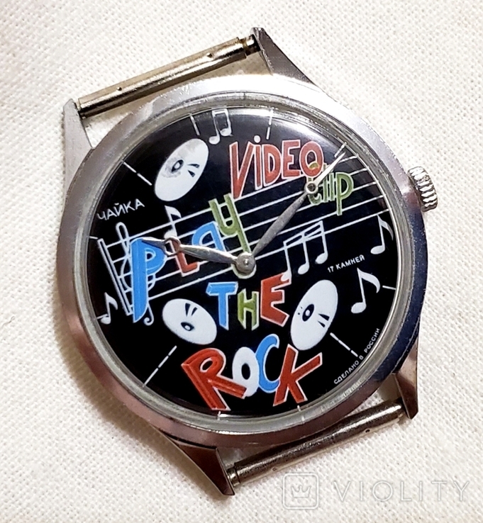 Chaika-Melody watch in chrome case 17 stones Uglich movement production, photo number 6