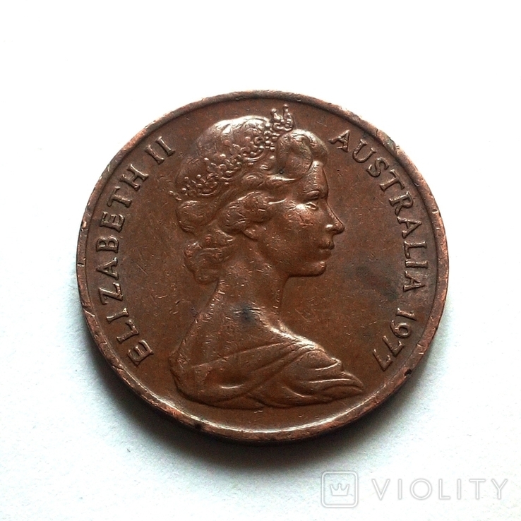 Австралия 1 цент 1977 г., фото №2