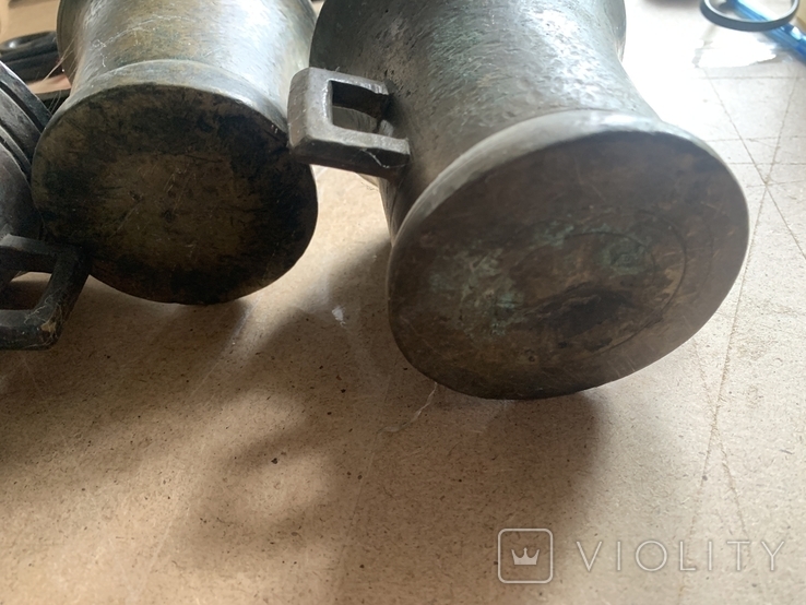 Three mortars with handles without pestles, photo number 5
