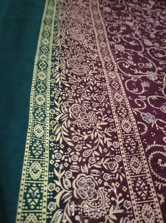 Indian scarf Sari, length 5 meters, width 110 cm, photo number 2