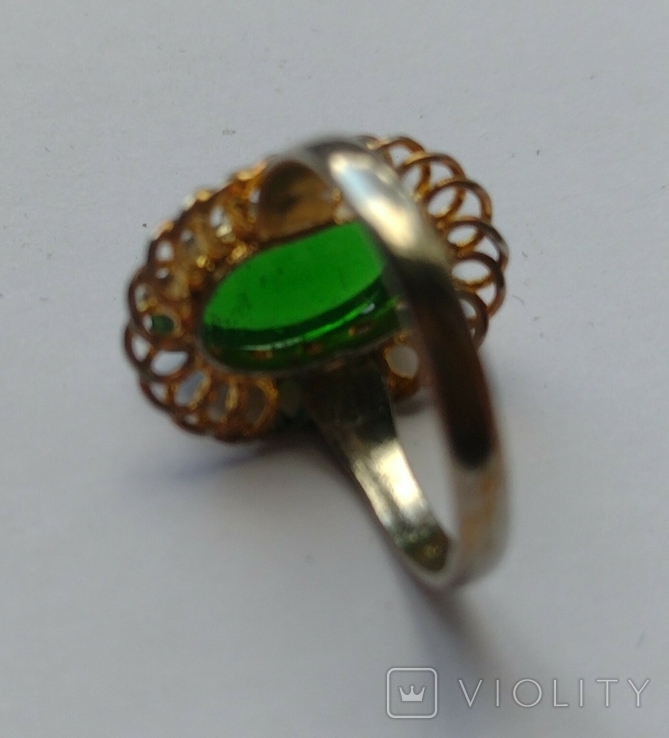 Green stone ring, photo number 4