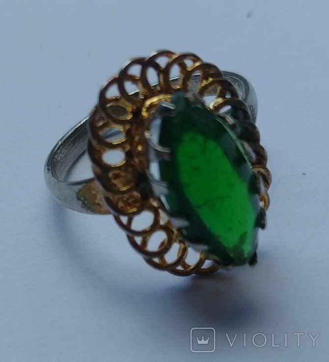 Green stone ring, photo number 5