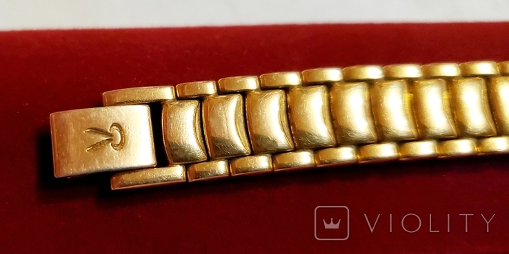 Romanson watch in 23k gilding on a bracelet in a case with a Swiss movement, photo number 9