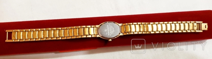 Romanson watch in 23k gilding on a bracelet in a case with a Swiss movement, photo number 10