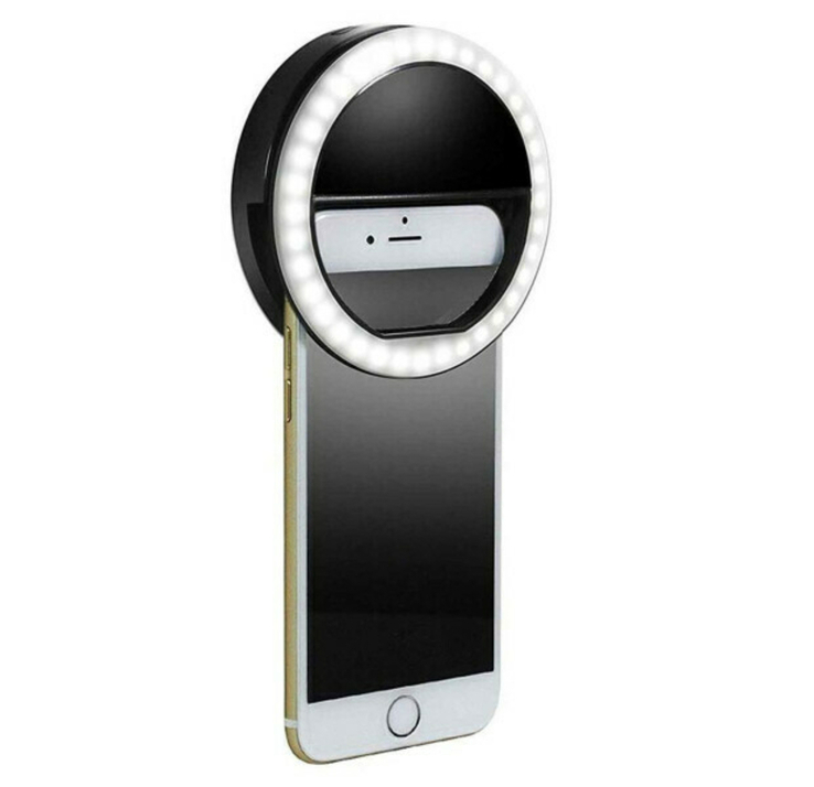 Кольцо прищепка для селфи с подсветкой selfie light Black, фото №2