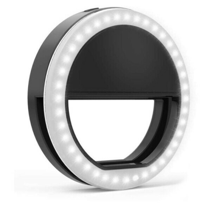 Кольцо прищепка для селфи с подсветкой selfie light Black, фото №3