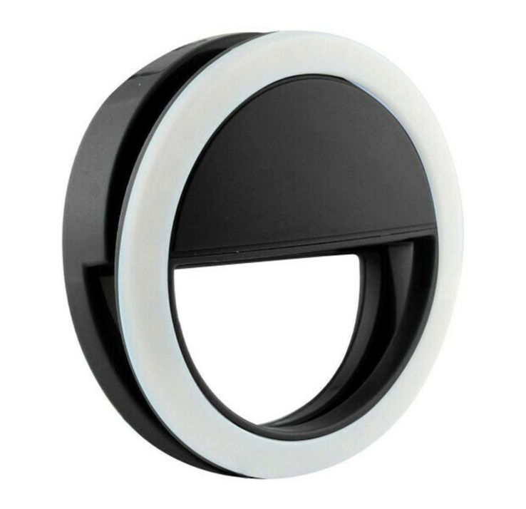 Кольцо прищепка для селфи с подсветкой selfie light Black, фото №4