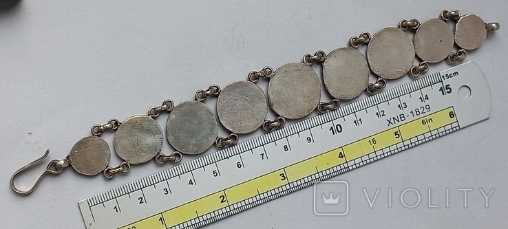 Women's bracelet 19 cm long, silver, photo number 7