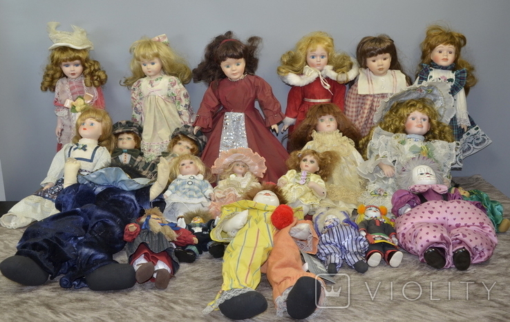 Большая коробка винтажных фарфоровых кукол. Европа, фото №2