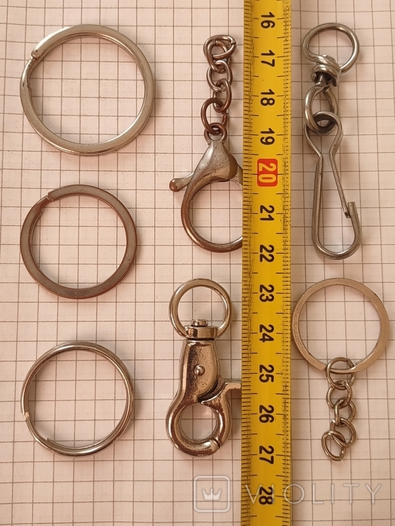 Carbines, rings for key chains / keys, various (7 units), photo number 3