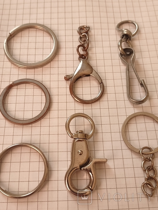Carbines, rings for key chains / keys, various (7 units), photo number 4