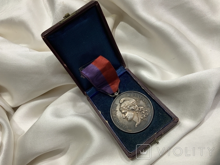 Медаль срібло 1902 рік Франція, фото №2