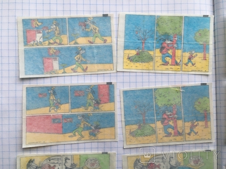 Вкладыши из под жевательной резинки Дональд Donald Duck плуто 12 шт. в комплекте, фото №11