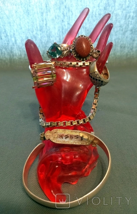 Women's Hand Jewelry Stand Vintage Plexiglass