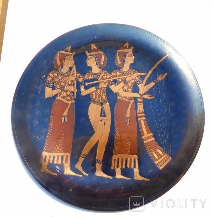 Тарелка настенная - медь 30 см - египет, фото №3