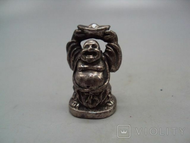 Figure: miniature, figurine, Chinese god of luck, silver 925 hallmark, weight 27.96 g, height 3.5 cm, photo number 2