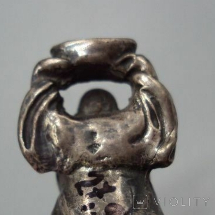 Figure: miniature, figurine, Chinese god of luck, silver 925 hallmark, weight 27.96 g, height 3.5 cm, photo number 8