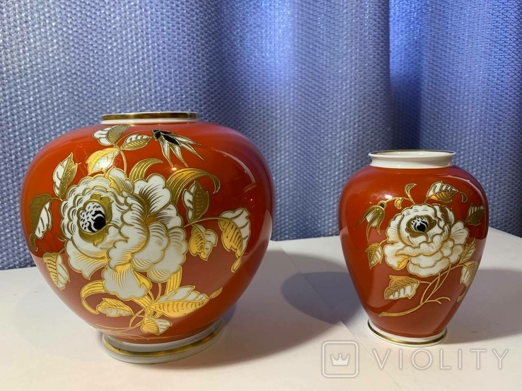 Beautiful porcelain vases of the GDR