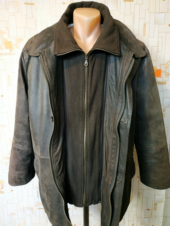 Куртка потужна шкіряна чоловіча LEATHER COLLECTION p-p XL, фото №6