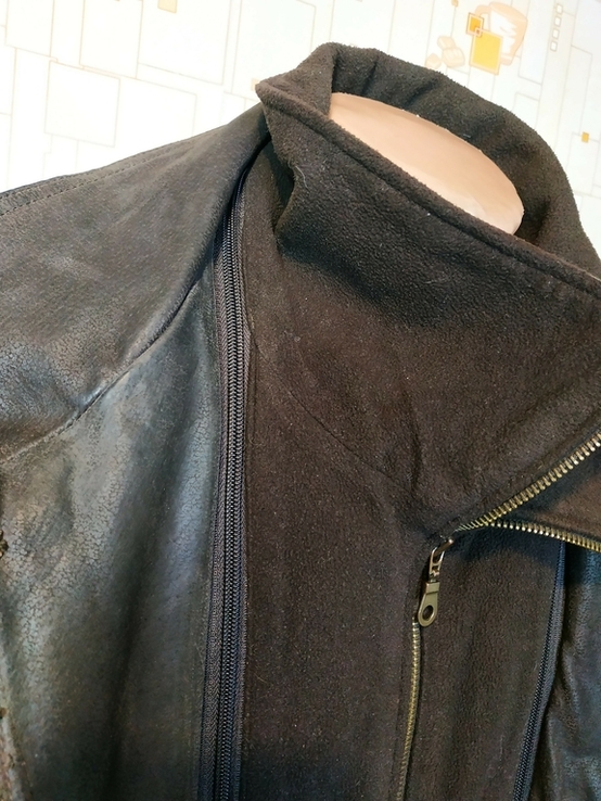 Куртка потужна шкіряна чоловіча LEATHER COLLECTION p-p XL, фото №7