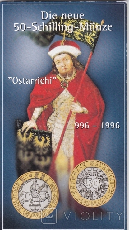 Austria Austria - 50 Shilling 1996 - 1000 years of the Austrian state in the booklet, photo number 2