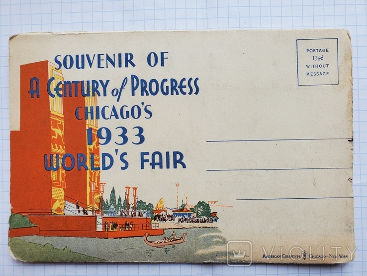 Envelope with views of buildings, World's Fair, Centuries of Progress, Chicago 1933, USA., photo number 2