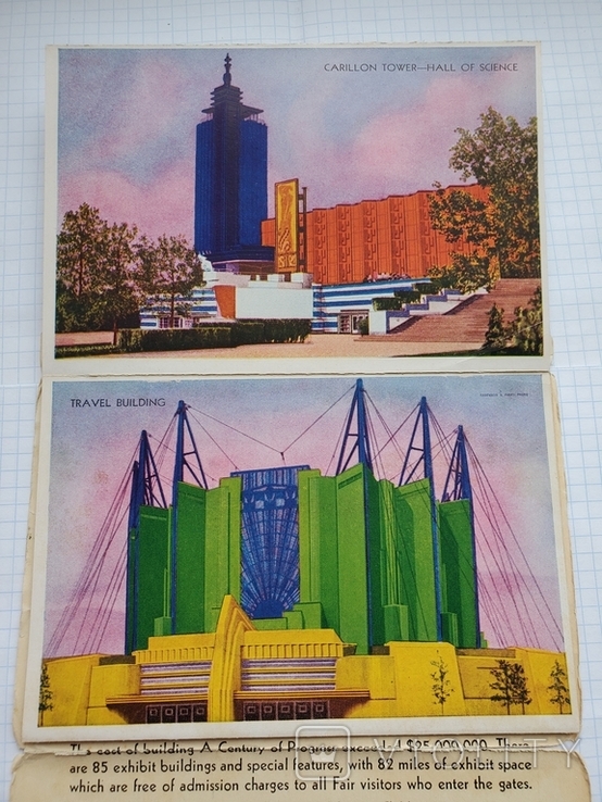 Envelope with views of buildings, World's Fair, Centuries of Progress, Chicago 1933, USA., photo number 9