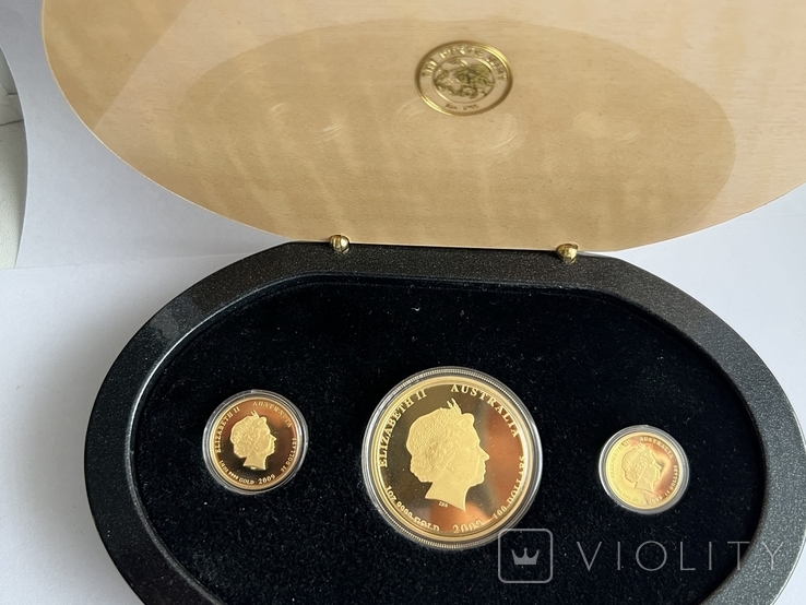 Набор золотых моне австралии Год Быка 2009 ПРУФ., фото №4