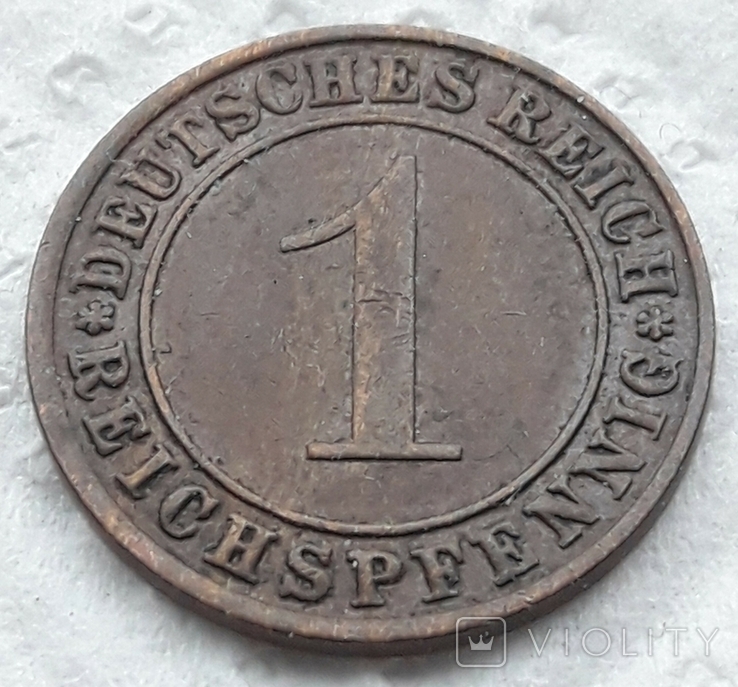 Germany, Third Reich, 1 Reichspfennig, 1935, letter A