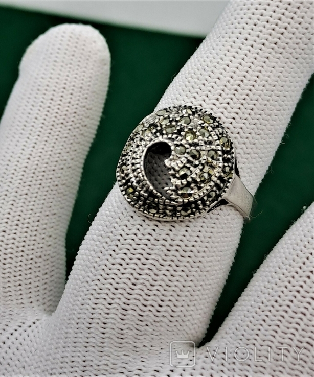 Кольцо Серебро 925 Винтаж Марказиты, фото №3