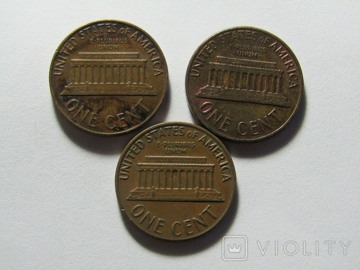 1 цент 1964, 1968, 1969 США, фото №8