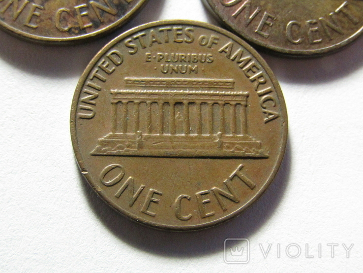 1 цент 1964, 1968, 1969 США, фото №11
