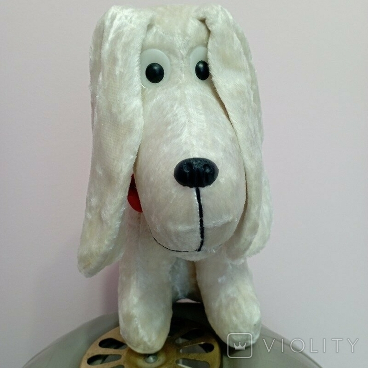 White plush dog dog toy igrashka USSR, photo number 2