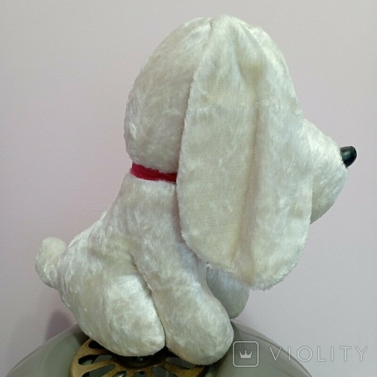 White plush dog dog toy igrashka USSR, photo number 4