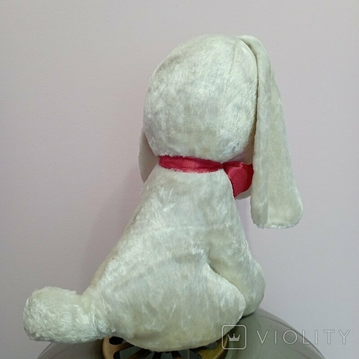 White plush dog dog toy igrashka USSR, photo number 6