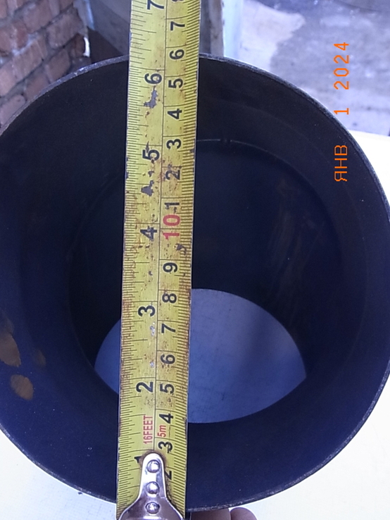 Коліно для Котла - Болеряна думаю 45 градусів нахил. 155х162 мм діаметр ,товщина 2 мм з Н, фото №7