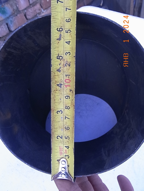 Коліно для Котла - Болеряна думаю 45 градусів нахил. 155х162 мм діаметр ,товщина 2 мм з Н, фото №9